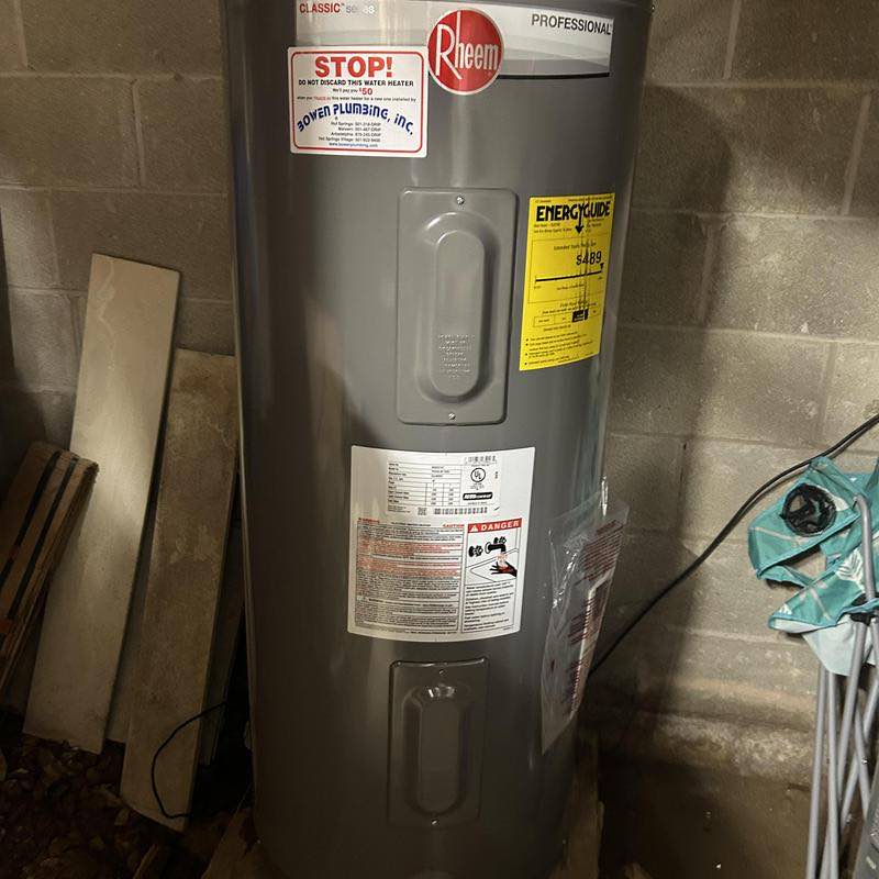 Water heater install in Hot Springs, AR by Bowen Plumbing