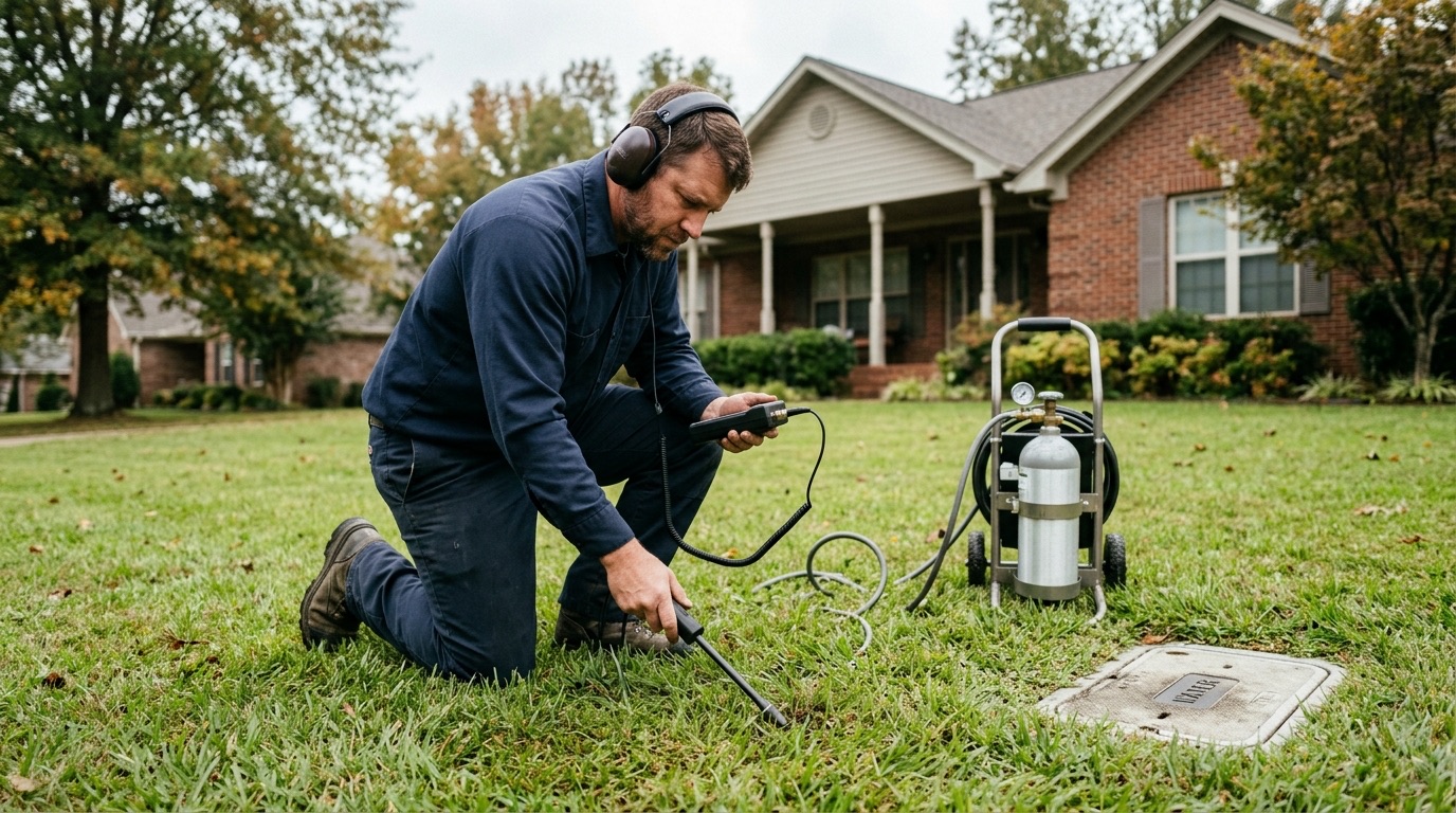 Underground Water Leak Detection by Bowen Plumbing in Hot Springs, AR