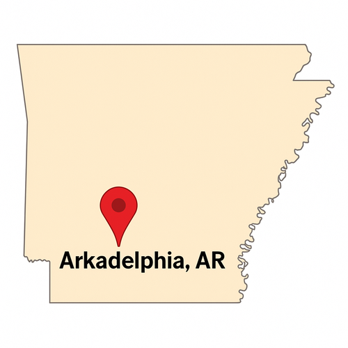 Arkadelphia, AR on a map