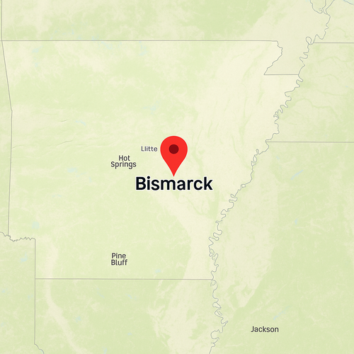 bismark, AR on a map