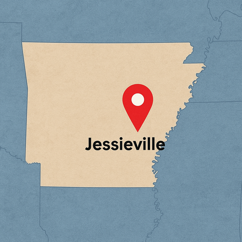 jessieville, ar on a map
